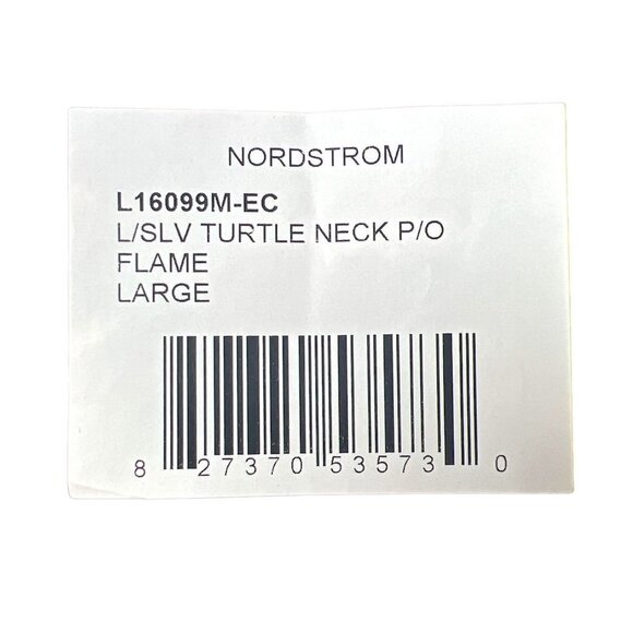 By Design Womens Red Floral Turtleneck Jersey Knit Long Sleeve Top Sz L New - Picture 5 of 9